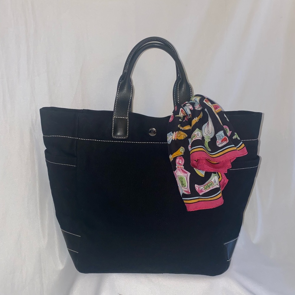 Lambertson Truex  Scott Leather & Canvas Tote